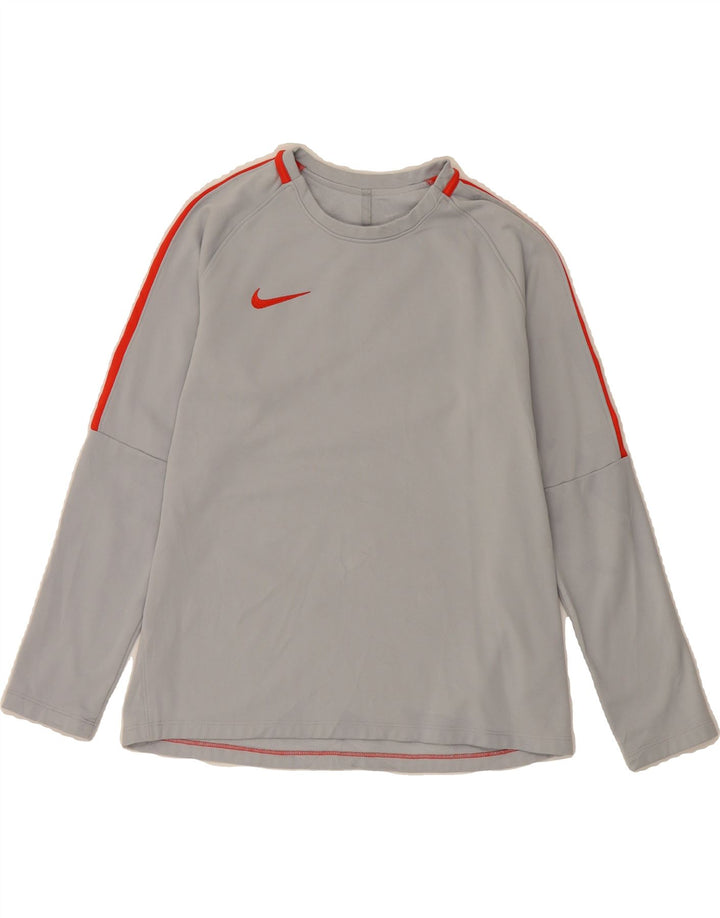 NIKE Dri Fit Top cu mânecă lungă pentru femei UK 14 Medium Gri Poliester