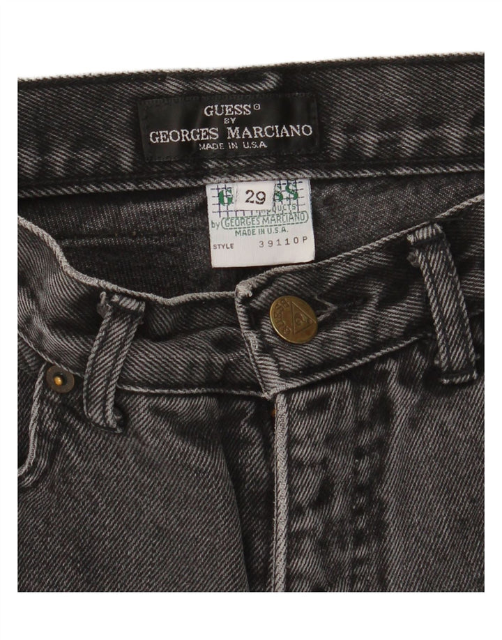 Blugi conici pentru femei Guess W29 L24 bumbac negru
