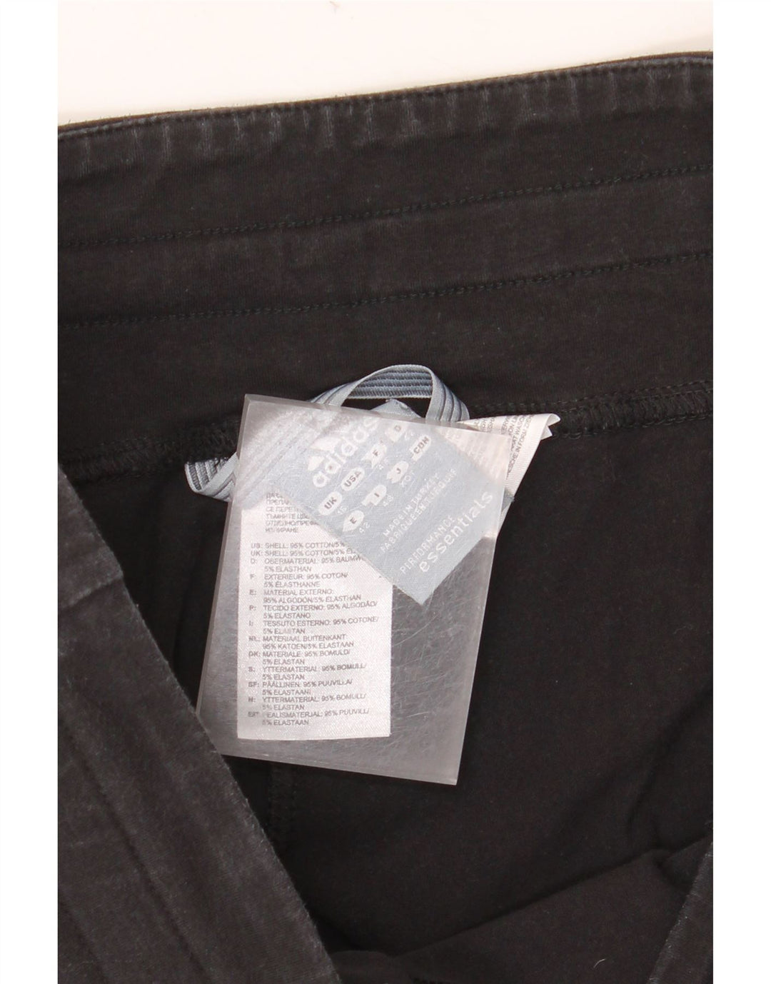 Pantaloni de trening Capri pentru femei ADIDAS Joggeri UK 16 Bumbac negru mare