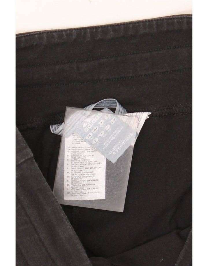 Pantaloni de trening Capri pentru femei ADIDAS Joggeri UK 16 Bumbac negru mare