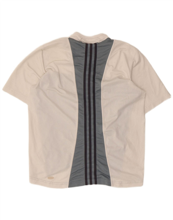 Tricou pentru bărbați ADIDAS Top UK 40/42 Medium White Colorblock Poliester
