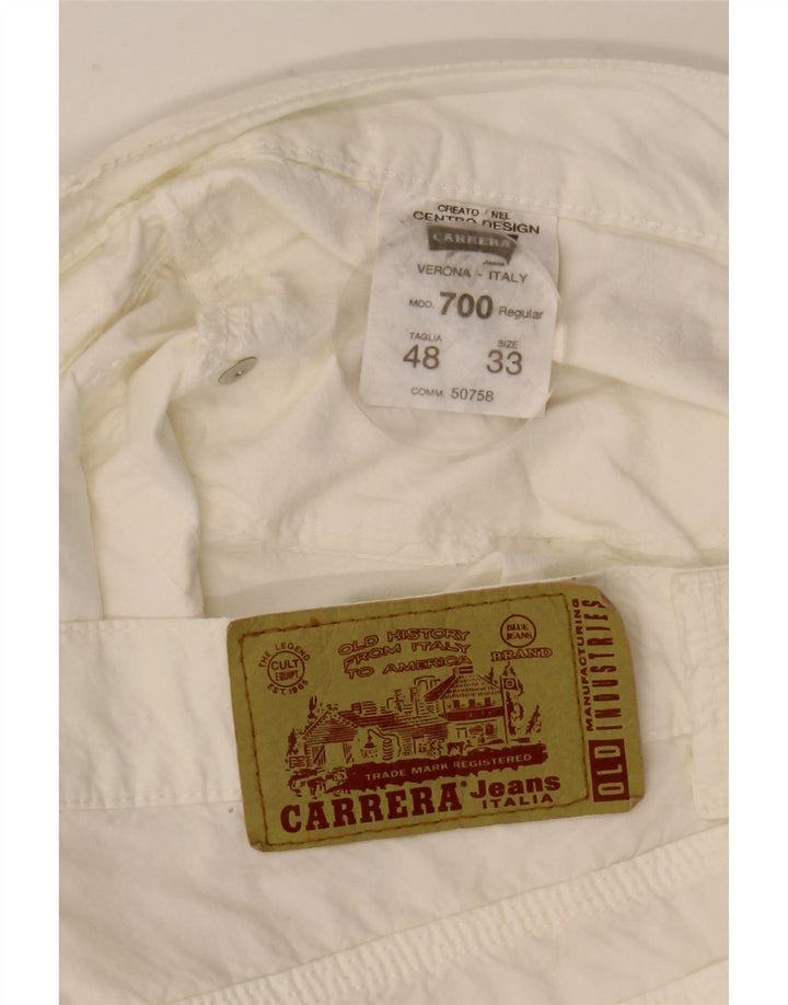 Pantaloni casual pentru bărbați Carrera 700, cu ajustare normală, mărimea 33, bumbac alb