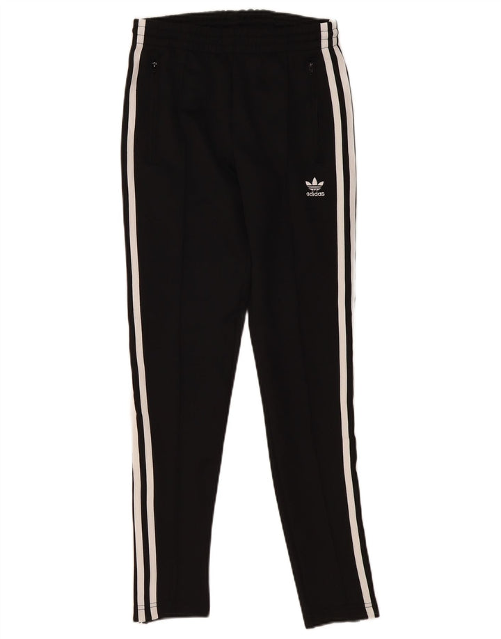 Pantaloni de trening ADIDAS fete 11-12 ani bumbac negru