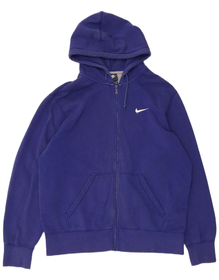 Pulover Nike pentru bărbați, cu fermoar, XL, bumbac, albastru