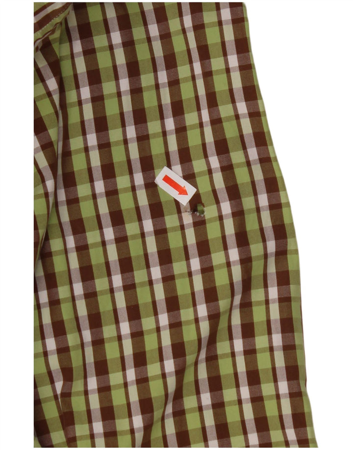 Cămașă de flanel pentru bărbați GANT, de culoare verde medie, din bumbac