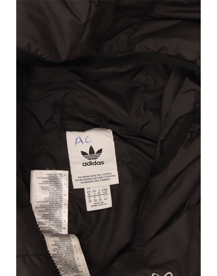 Jachetă căptușită cu glugă ADIDAS UK 10 Poliester negru mic