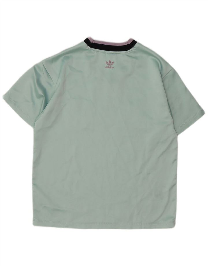 Tricou grafic supradimensionat ADIDAS pentru femei Top UK 8 Poliester verde mic