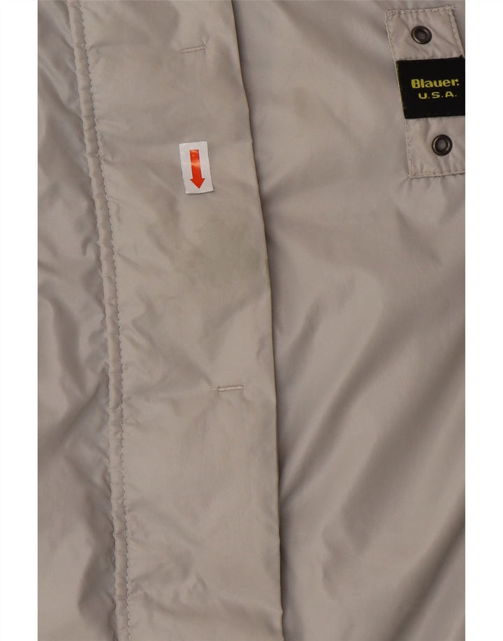 BLAUER Womens Utility Jacket UK 12 Medium Grey