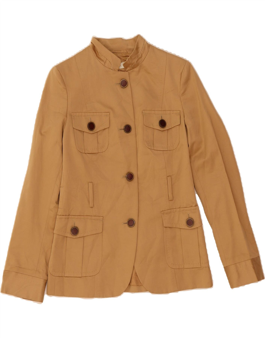 MASSIMO DUTTI Womens Utility Jacket EU 38 Small Beige Cotton Vintage Massimo Dutti and Second-Hand Massimo Dutti from Messina Hembry 