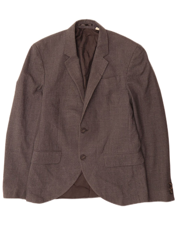Blazer Jack Wills pentru bărbați, cu 2 nasturi, UK 36, lână mică, gri