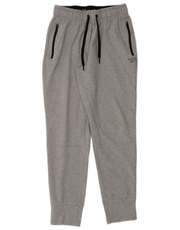 Pantaloni de trening Reebok pentru bărbați Joggeri mici, gri bumbac