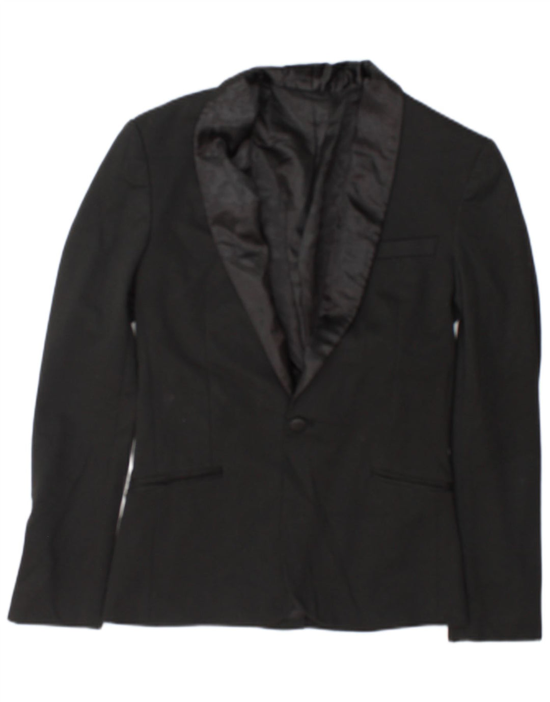 Jachetă blazer pentru bărbați Zara cu 1 nasture UK 36 Poliester negru mic