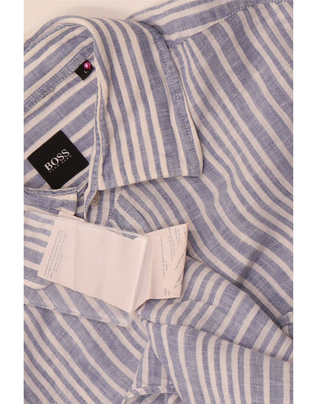 Cămașă pentru bărbați Hugo Boss, lenjerie mare cu dungi albastre