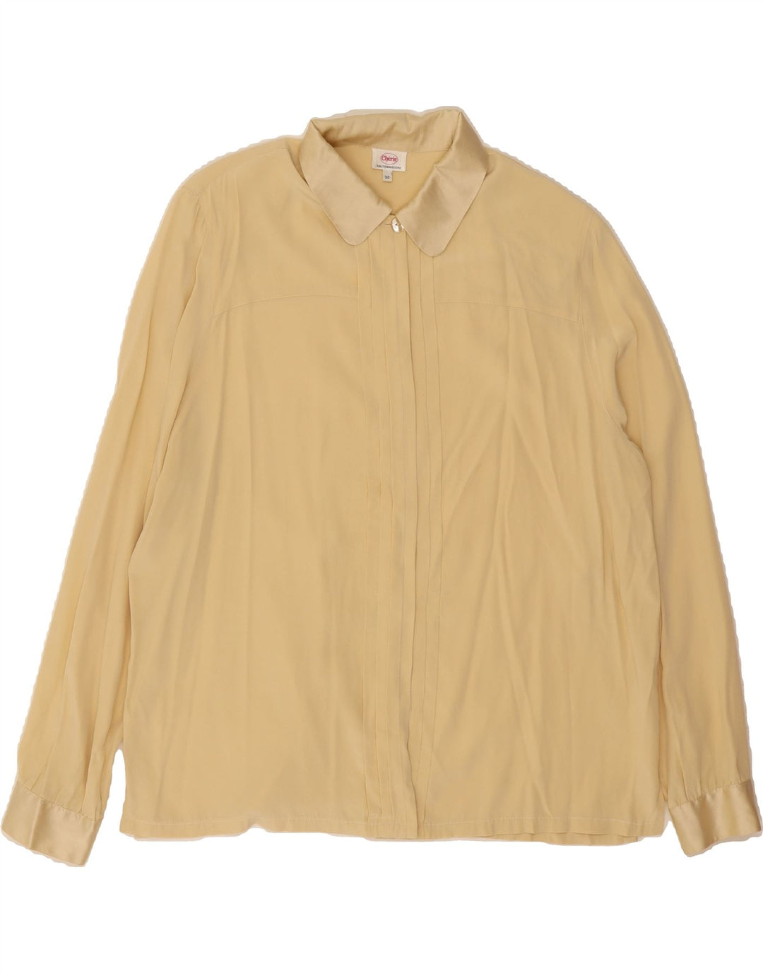 CHERIE Womens Shirt Blouse IT 52 2XL Yellow Vintage cherie and Second-Hand cherie from Messina Hembry 
