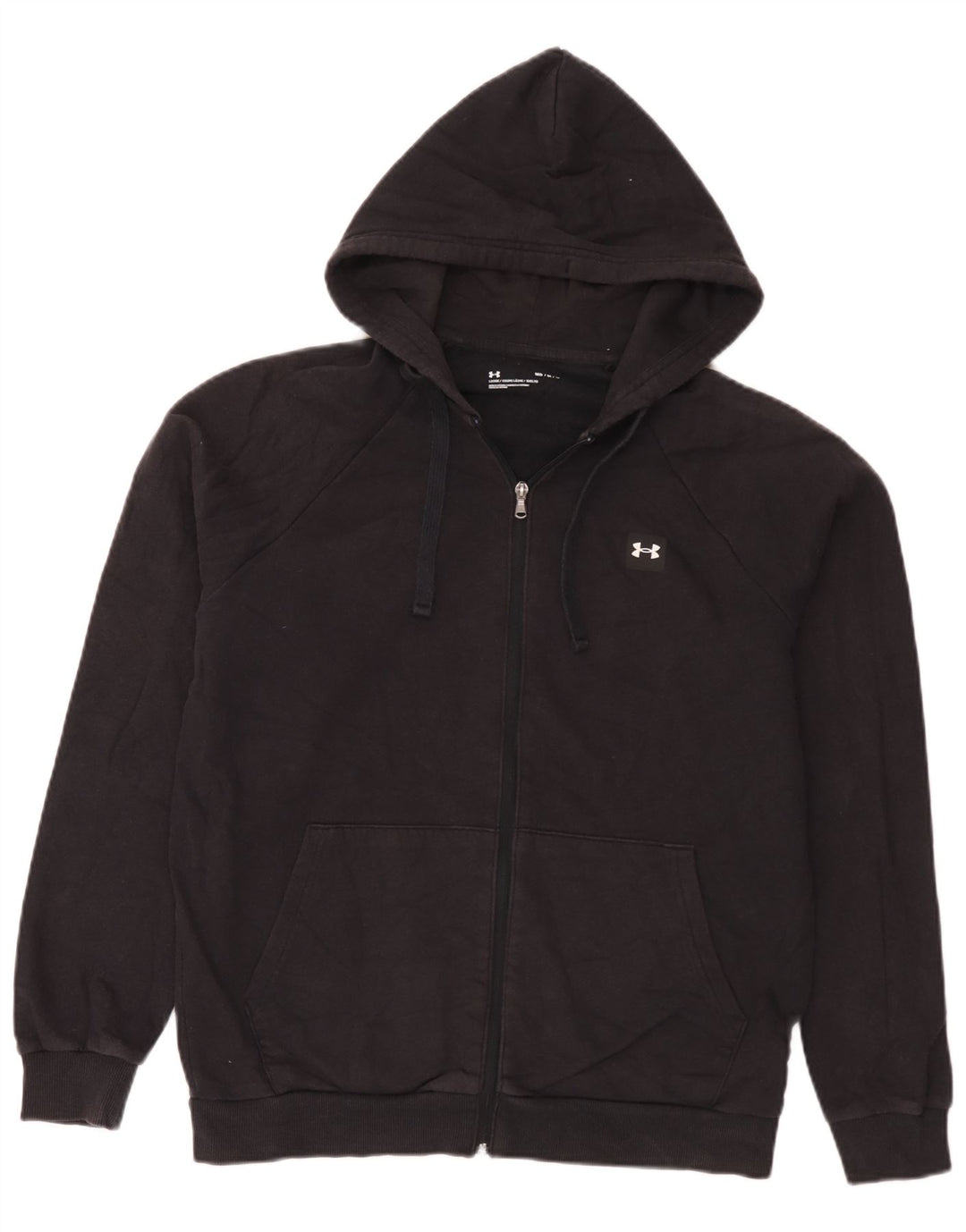 Pulover Under Armour pentru bărbați, cu fermoar, bumbac mediu negru