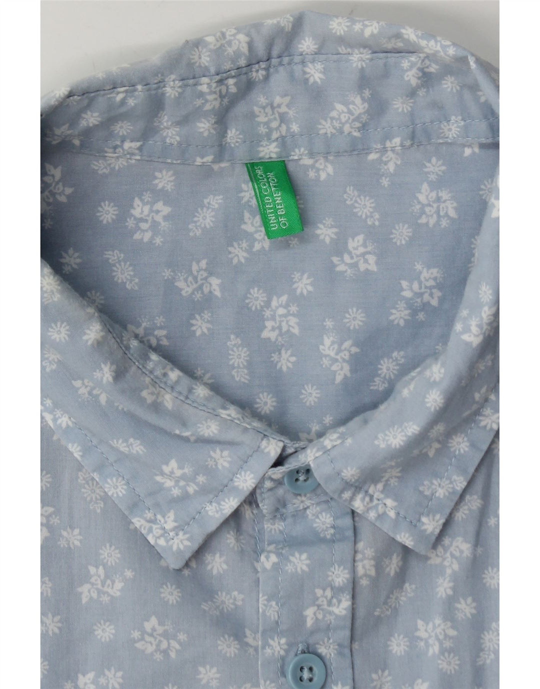 Cămașă Benetton pentru bărbați Albastru mediu Floral