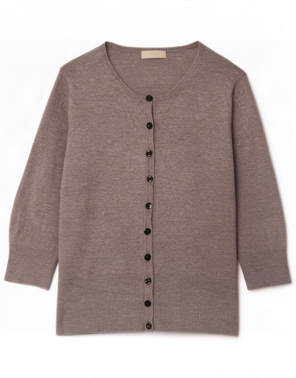 Pulover cardigan cu mâneci 3/4 pentru femei Marks & Spencer UK 16 mare gri