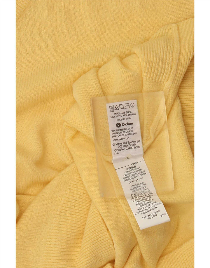 Pulover pentru bărbați Marks & Spencer, cu decolteu în V, galben mediu acrilic