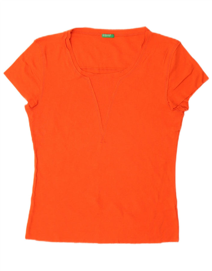 Tricou pentru femei Benetton Top UK 14 mare bumbac portocaliu