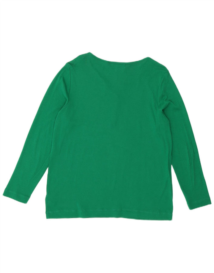 Top pentru femei RALPH LAUREN cu mânecă lungă UK 18 XL bumbac verde