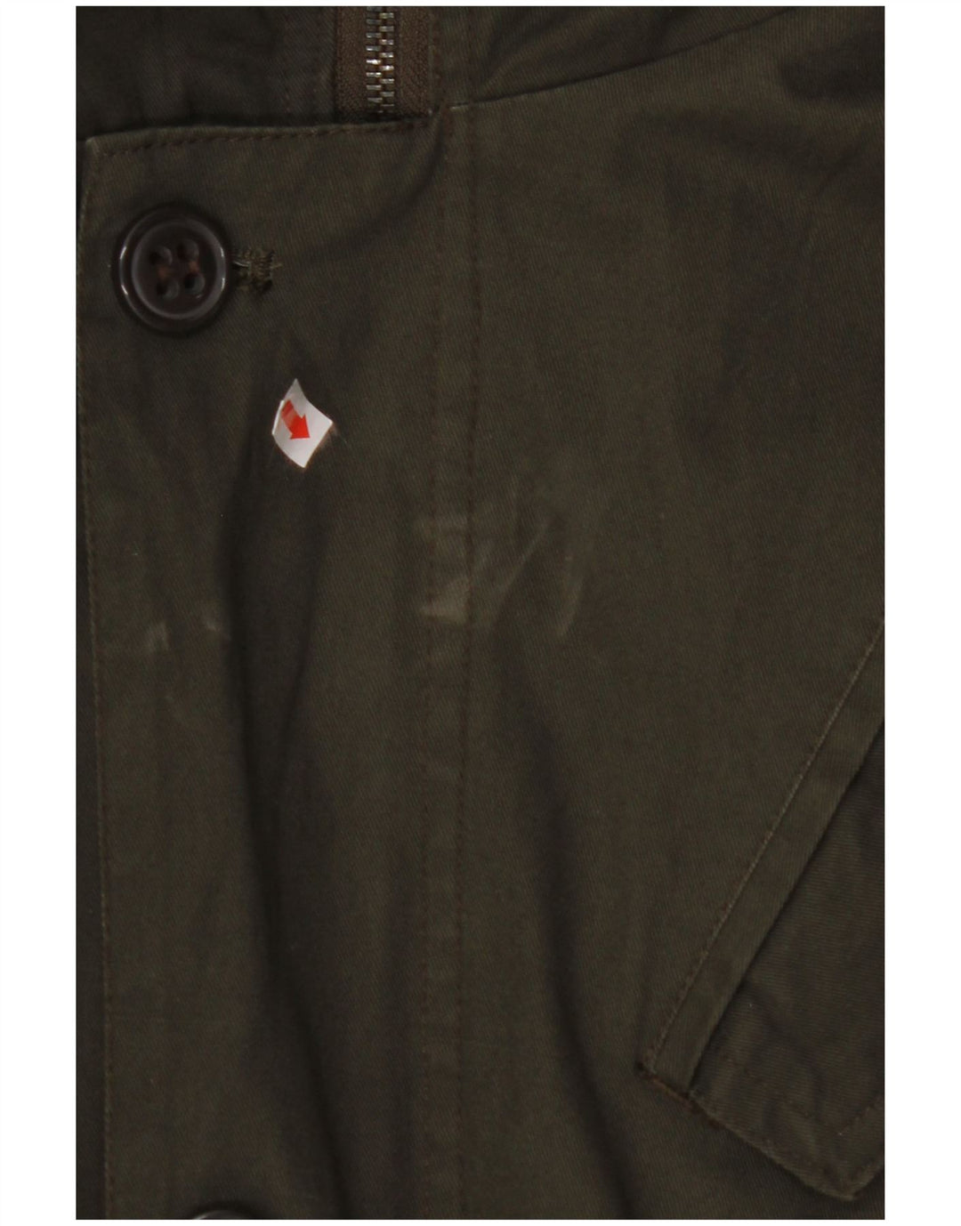 Jachetă parka cu glugă pentru bărbați VINTAGE UK 40 mare, bumbac kaki