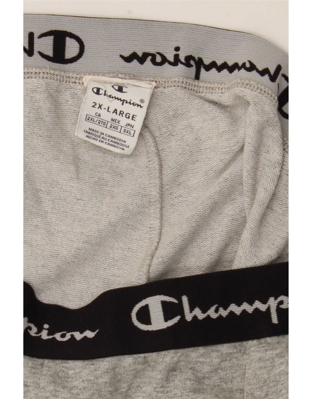 Pantaloni de trening cu grafic pentru femei Champion 2XL, gri, bloc de culoare