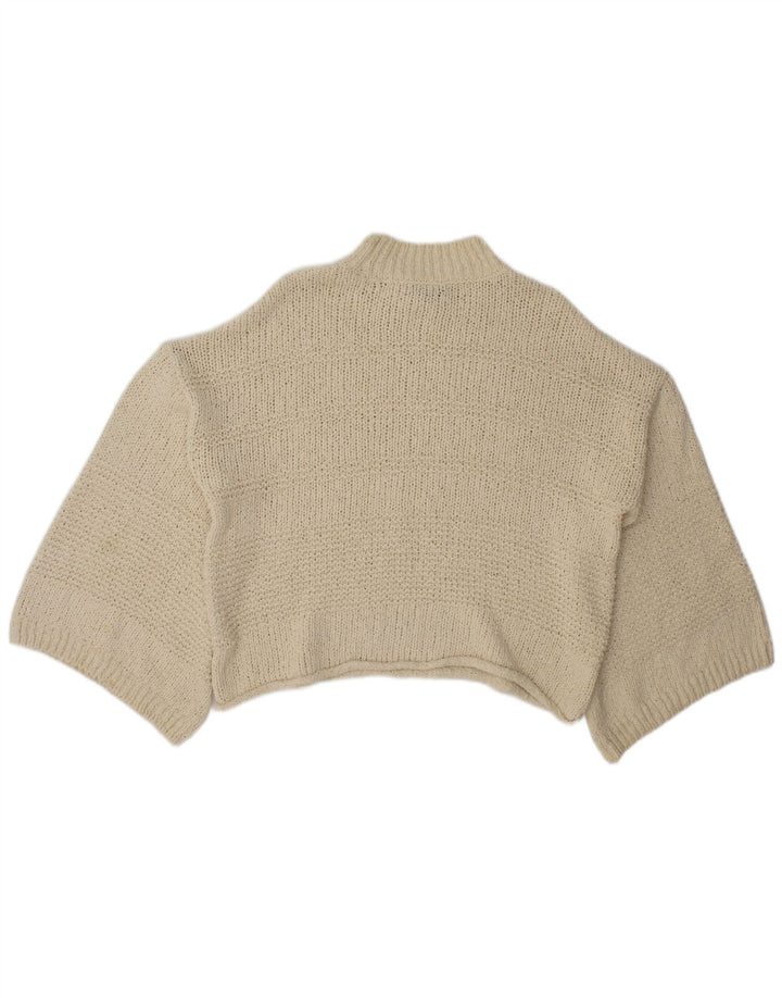Topshop Pulover oversized cu gât țestoasă pentru femei UK 8 Small Off White