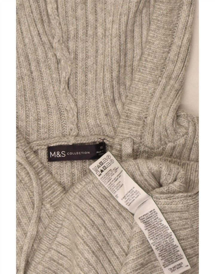 Pulover cu glugă pentru femei Marks & Spencer UK 6 XS poliester gri