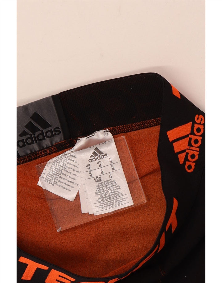 Pantaloni scurți sport grafic Adidas pentru bărbați, poliester cu pete medii, negru