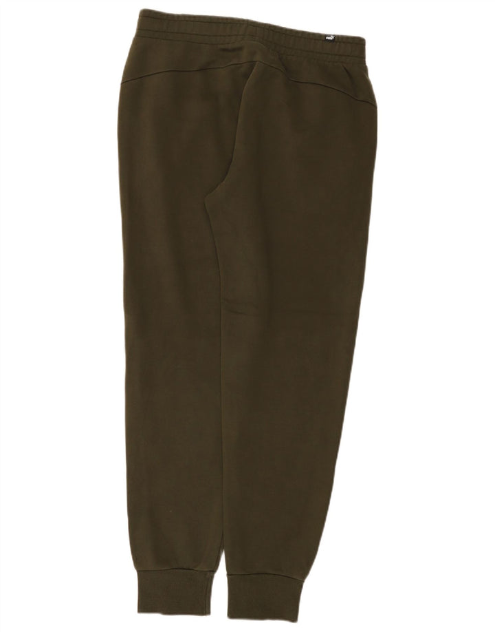 Pantaloni de trening Puma pentru bărbați Joggeri, bumbac mediu kaki
