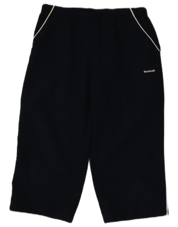 Pantaloni de trening Reebok Capri pentru femei UK 14 Medium Bleumarin Poliester