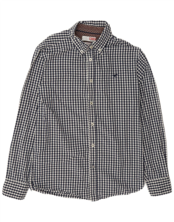 Cămașă pentru bărbați Mustang Slim Fit Bumbac Vichy, albastru bleumarin mediu