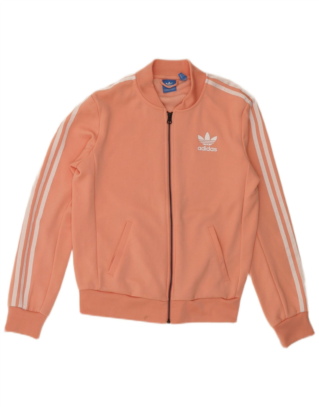 Jachetă de top pentru trening cu grafică Adidas pentru femei UK 8, poliester roz mic