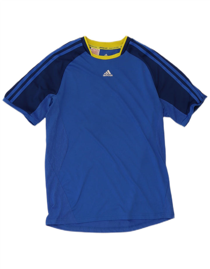 Tricou Adidas Climacool pentru băieți Top 15-16 ani, albastru, poliester