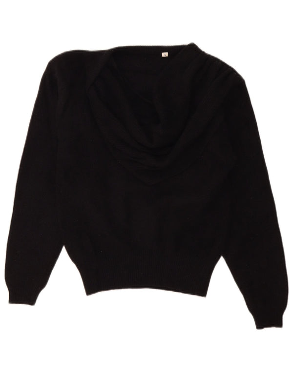Pulover vintage pentru femei cu decolteu în V UK 10 Small Black
