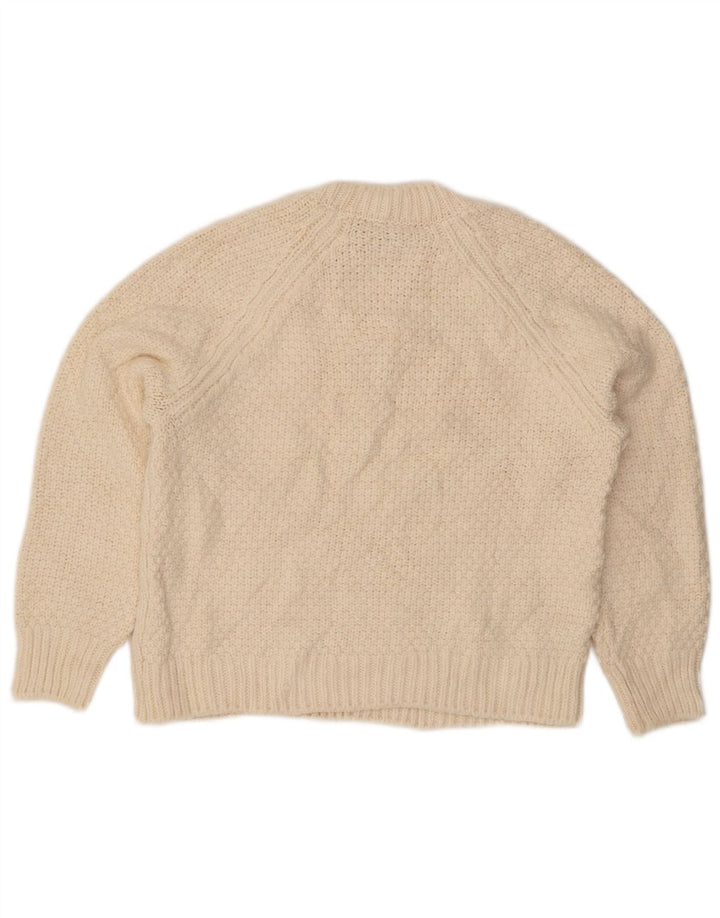 Pulover pentru femei Marks & Spencer cu decolteu triplu UK 10 Small Off White