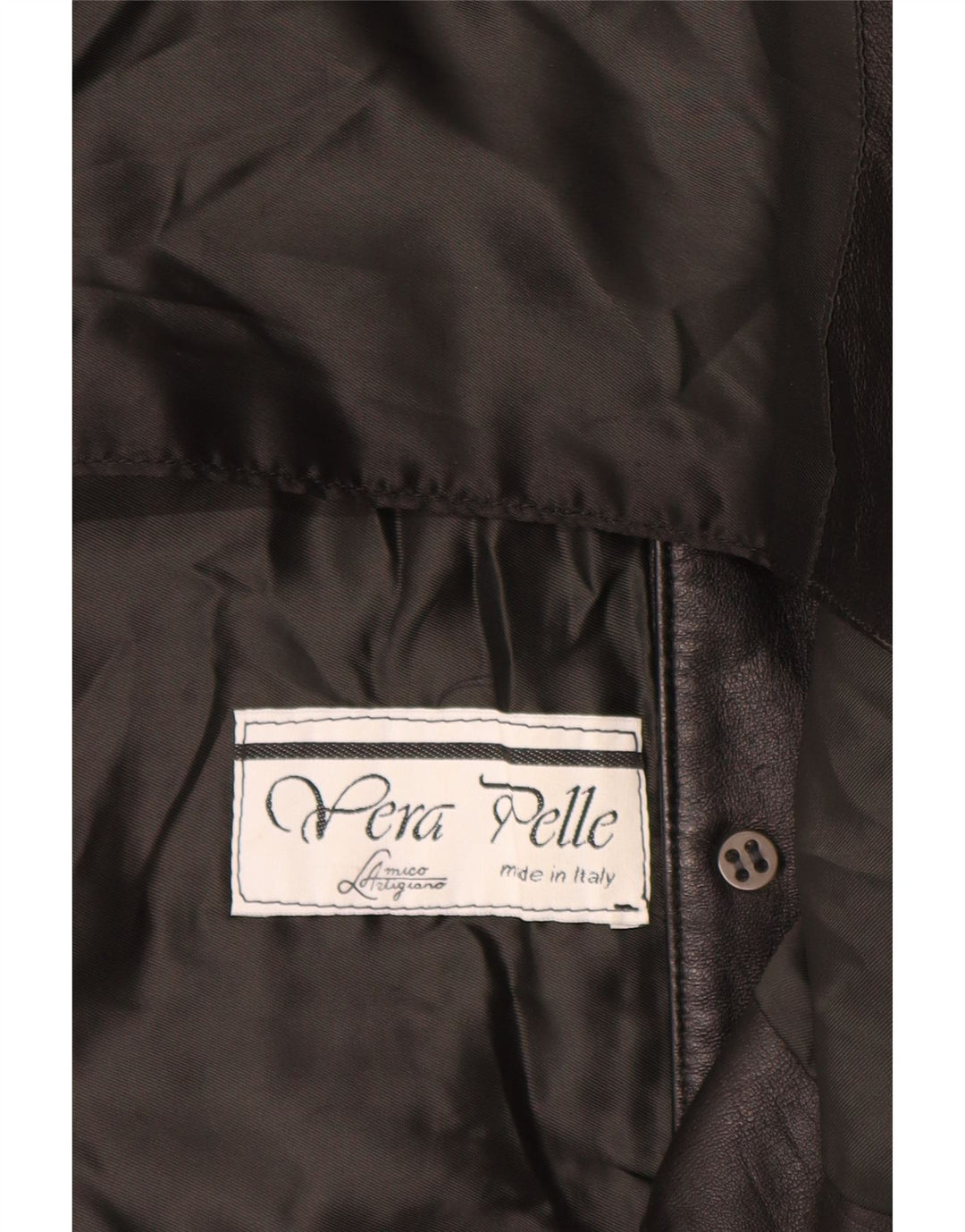 Vestă din piele vintage pentru bărbați, mare, neagră