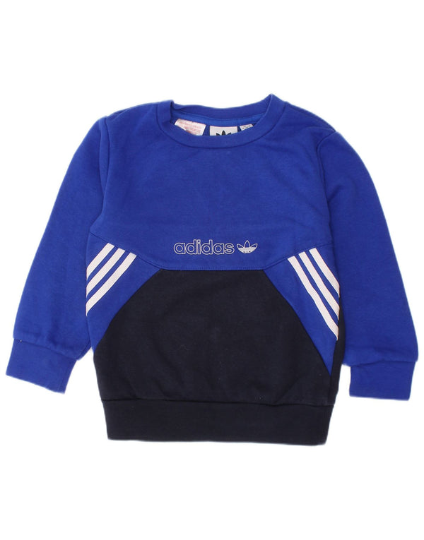 Pulover cu grafic pentru bebelusi ADIDAS pentru bebelusi 18-24 luni, albastru