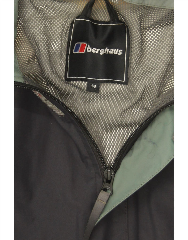 Jachetă de ploaie cu glugă pentru femei Berghaus UK 16, mare, albastru, poliamidă