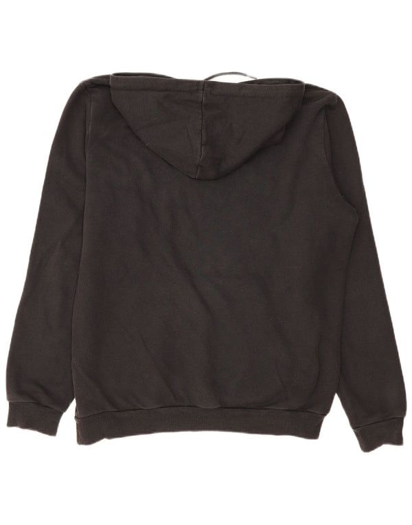 Pulover PUMA pentru femei cu capota cu grafică UK 14, bumbac mediu negru