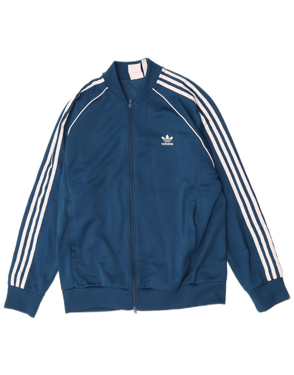 Jachetă de top pentru trening retro pentru bărbați Adidas XL, poliester, albastru Sport