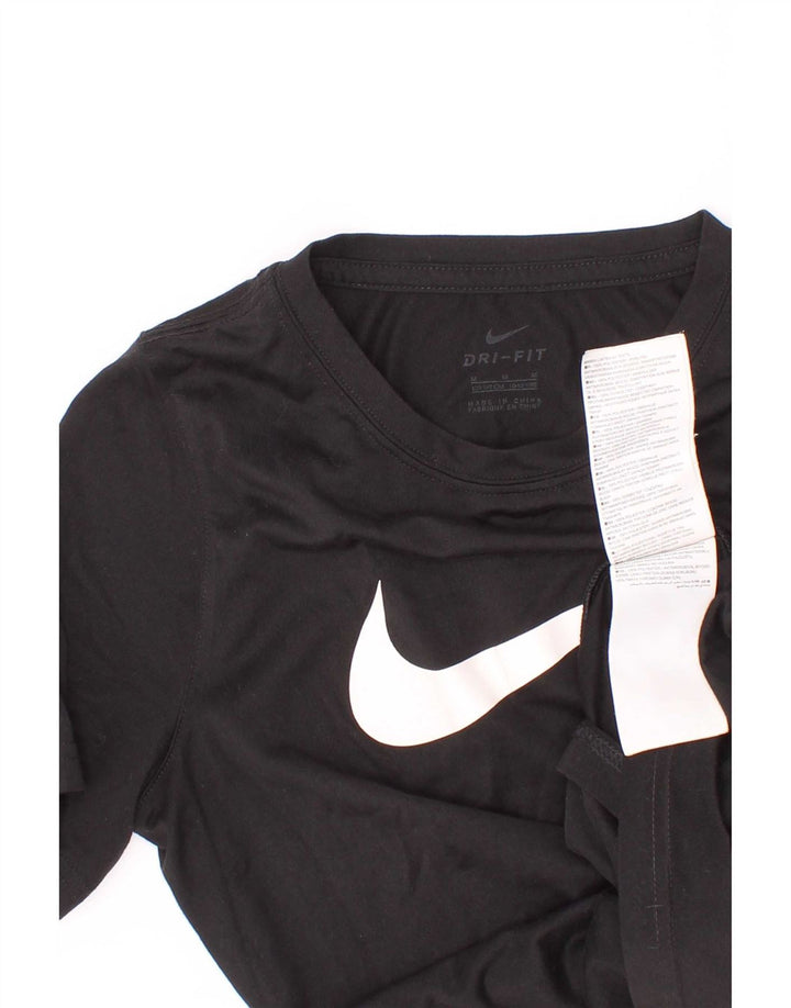 Tricou grafic Nike Dri Fit pentru băieți Top 10-11 ani Poliester mediu negru