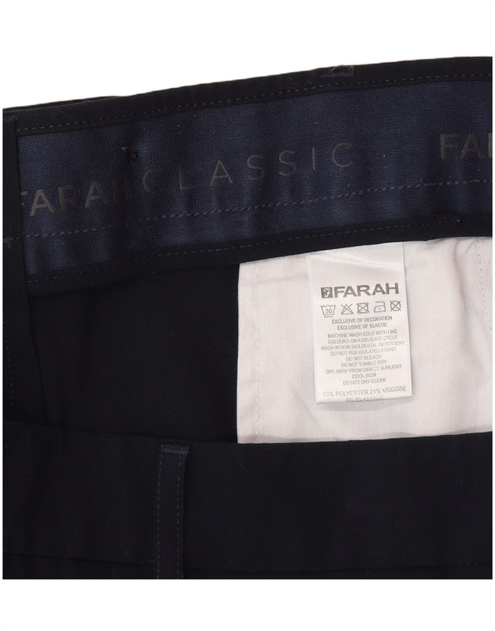 Farah Pantaloni casual drepti pentru bărbați L34 L29 Poliester bleumarin