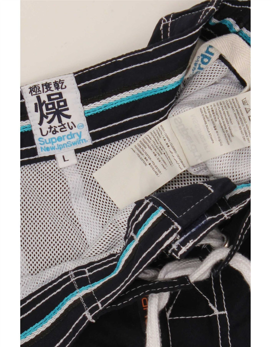 Pantaloni scurți de înot Superdry Graphic Regular pentru bărbați, mari, albastru, poliester