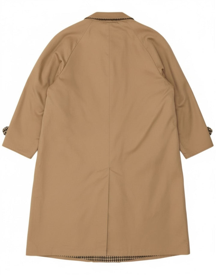 Pardesiu oversize reversibil Vintage pentru femei IT 47 XL Bej Houndstooth