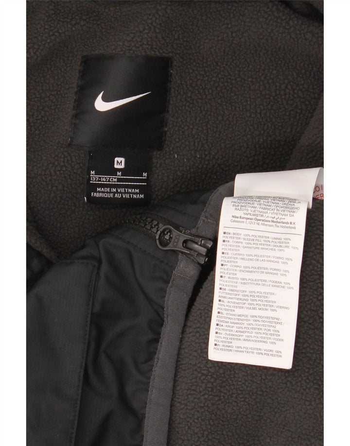 Jachetă de vânt cu glugă Nike pentru băieți 10-11 ani Poliester negru mediu