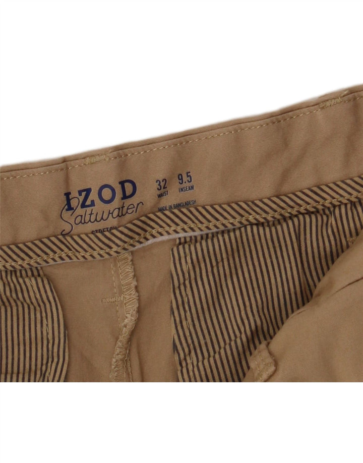 IZOD Mens Salt Water Chino Shorts  W32 Medium Beige Vintage Izod and Second-Hand Izod from Messina Hembry 