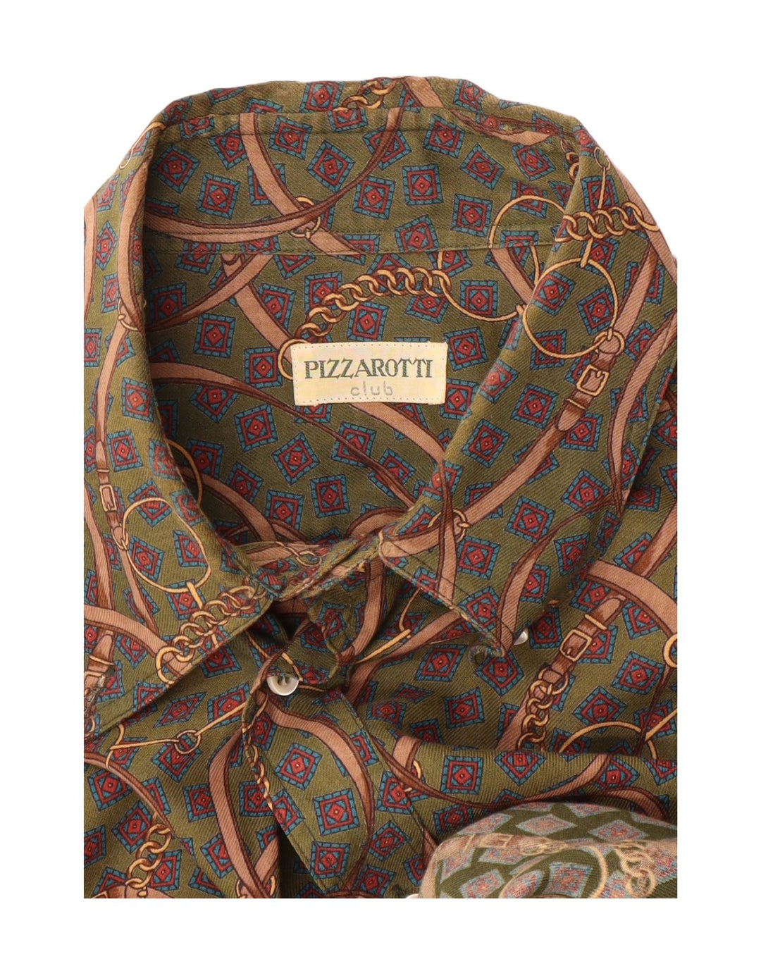 Cămașă pentru bărbați cu model abstract Pizzarotti XL verde
