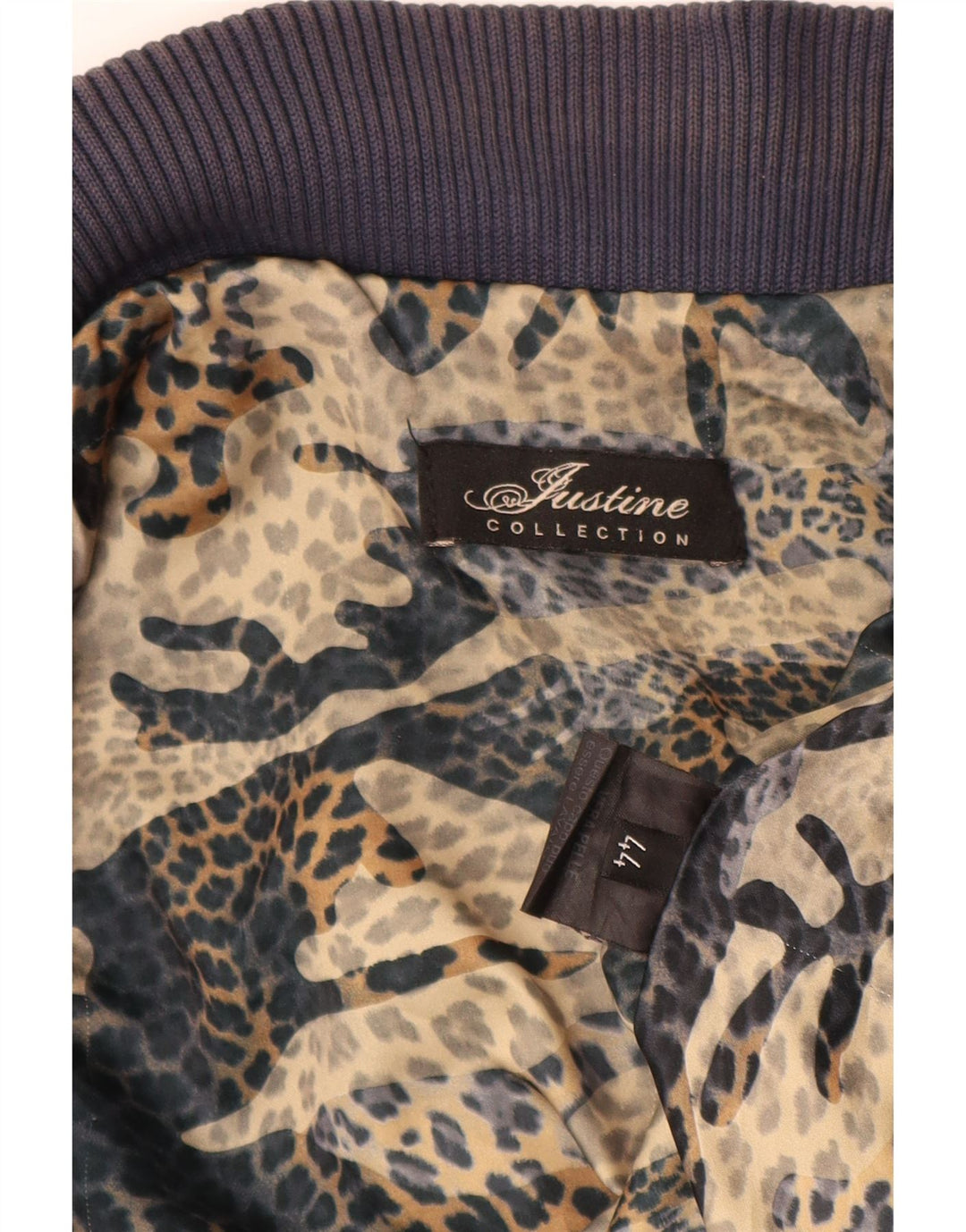 Jachetă de piele vintage pentru femei IT 44 Medium bleumarin din piele