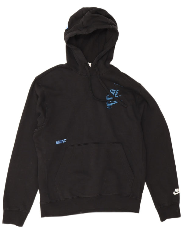Pulover Nike Grafic pentru bărbați, bumbac mic, negru